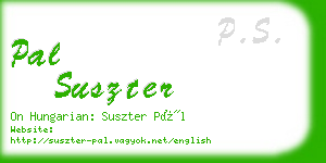 pal suszter business card